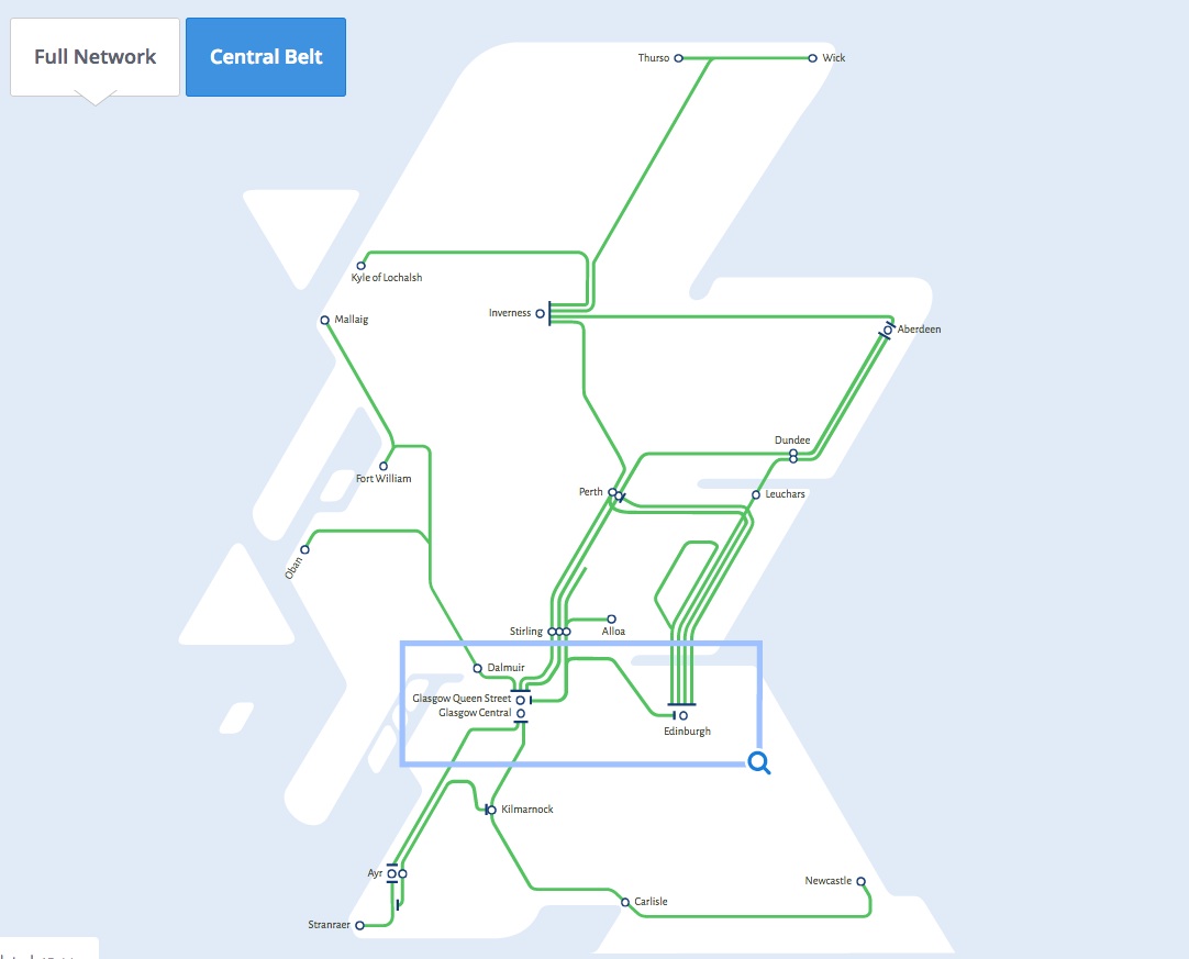 Scotland and Scotrail train / rail maps